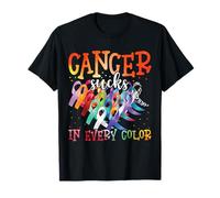 Cáncer chupa en todos los combatientes de color luchar contra el cáncer Camiseta