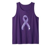 Cáncer Concientización Cinta Lavanda Cáncer Superviviente Lucha Quimioterapia Camiseta sin Mangas