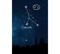 Cancer Constellation Journal Notebook - Night Sky with Landscape Silhouette: 6"x9" Paperback College Ruled Composition Notebook, 120 lined pages, June and July Birthday Gift (June 21 - July 22)