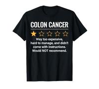 Cáncer de Colon Calificación de 1 Estrella Conciencia Divertida sobre el cáncer colorrectal Camiseta