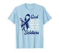 Cáncer de Colon Dios da batallas más difíciles Soldados más Fuertes Camiseta
