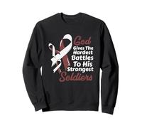 Cáncer de Cuello de Cabeza Dios da batallas más difíciles Soldado más Fuerte Sudadera