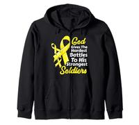 Cáncer de Hueso Dios da batallas más difíciles a Sus Soldados más Fuertes Sudadera con Capucha