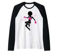 Cáncer de Mama Black Girl Magic Afro Mujeres Piel Marrón Camiseta Manga Raglan
