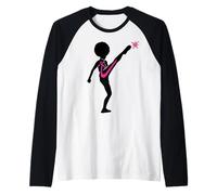 Cáncer de Mama Black Girl Magic Afro Mujeres Piel Marrón Camiseta Manga Raglan
