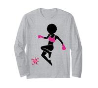 Cáncer de Mama Black Girl Magic Afro Mujeres Piel Marrón Manga Larga