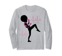 Cáncer de Mama Black Girl Magic Afro Mujeres Piel Marrón Manga Larga