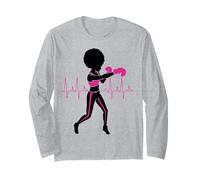 Cáncer de Mama Black Girl Magic Afro Mujeres Piel Marrón Manga Larga