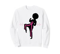 Cáncer de Mama Black Girl Magic Afro Mujeres Piel Marrón Sudadera