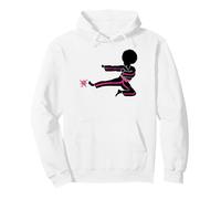 Cáncer de Mama Black Girl Magic Afro Mujeres Piel Marrón Sudadera con Capucha