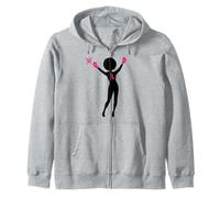 Cáncer de Mama Black Girl Magic Afro Mujeres Piel Marrón Sudadera con Capucha