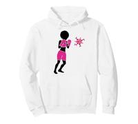 Cáncer de Mama Black Girl Magic Afro Mujeres Piel Marrón Sudadera con Capucha