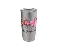 Cáncer de mama Football Doodles Pink Survivor Fighter Octubre Vaso térmico de acero inoxidable de doble pared
