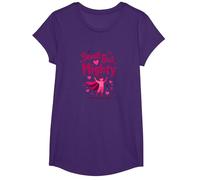 Cáncer de Mama pequeño Pero poderoso apoyador Rosa Camiseta, Niñas, Morado, Grande
