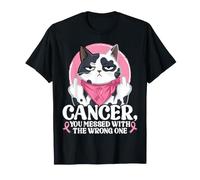 Cáncer de Mama Que se metió con el Mal una Vaca Gato Madre Camiseta