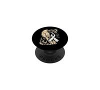 Cáncer de pulmón clásico de Cuervo - Norse Every Breath A Victory PopSockets PopGrip Adhesivo