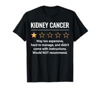 Cáncer de riñón Calificación de 1 Estrella Concientización sobre el cáncer de riñón Camiseta
