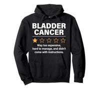 Cáncer de vejiga Calificación de 1 Estrella Conciencia Divertida sobre el cáncer de vejiga Sudadera con Capucha
