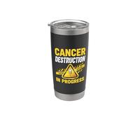 Cancer Destruction in Progress Chemo Fighter Vaso térmico de acero inoxidable de doble pared