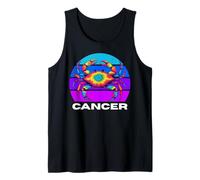 Cáncer El Cangrejo Horóscopo Multicolor Cáncer, Multicolor Cang Camiseta sin Mangas