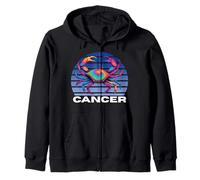 Cáncer El Cangrejo Horóscopo Multicolor Cáncer, Multicolor Cang Sudadera con Capucha