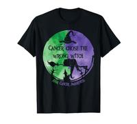 Cáncer eligió a la Bruja equivocada Verde púrpura Anal cáncer Camiseta gráfica económica