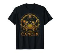 Cáncer Horóscopo Zodiaco Arte Celestial Diseño de Astrología Cangrejo Camiseta