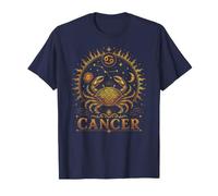 Cáncer Horóscopo Zodiaco Arte Celestial Diseño de Astrología Cangrejo Camiseta
