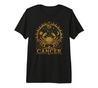 Cáncer Horóscopo Zodiaco Arte Celestial Diseño de Astrología Cangrejo Camiseta Premium