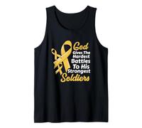 Cáncer Infantil Dios da batallas más duras Soldado más Fuerte Camiseta sin Mangas