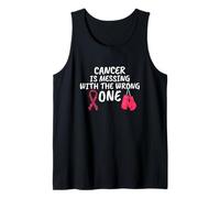 Cancer Is Messing With The Wrong One Breast Cancer Lazo Rosa Camiseta sin Mangas