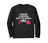Cancer Is Messing With The Wrong One Breast Cancer Lazo Rosa Manga Larga