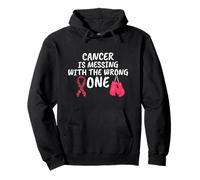 Cancer Is Messing With The Wrong One Breast Cancer Lazo Rosa Sudadera con Capucha