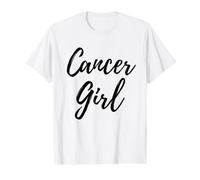 Cáncer Muchacha Signo del Zodiaco Horóscopo Astrología Camiseta gráfica económica, Hombre, Blanco, XL