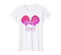 Cáncer Muchacha Signo del Zodiaco Horóscopo Astrología Camiseta gráfica económica, Mujer, Blanco, S