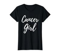 Cáncer Muchacha Signo del Zodiaco Horóscopo Astrología Camiseta gráfica económica, Mujer, Negro, XS