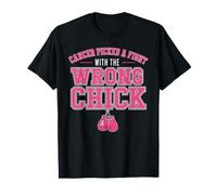 Cancer Picked A Fight with The Wrong Chick Breast Cancer Camiseta