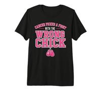 Cancer Picked A Fight with The Wrong Chick Breast Cancer Camiseta Premium