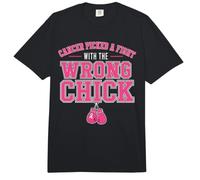 Cancer Picked A Fight with The Wrong Chick Breast Cancer Comfort Colors Adult Heavyweight T-Shirt