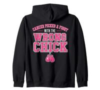 Cancer Picked A Fight with The Wrong Chick Breast Cancer Sudadera con Capucha