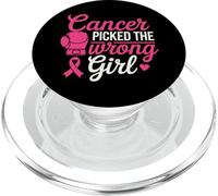 Cancer Picked The Wrong Girl Pink Boxing Glove PopSockets PopGrip para MagSafe