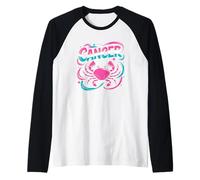 Cáncer Signo del Zodiaco Cangrejo Rosa Astrología Vibes Camiseta Manga Raglan
