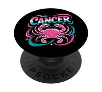 Cáncer Signo del Zodiaco Cangrejo Rosa Astrología Vibes PopSockets PopGrip Adhesivo
