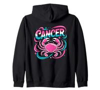 Cáncer Signo del Zodiaco Cangrejo Rosa Astrología Vibes Sudadera con Capucha