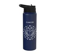 Cancer The Crab - Gráfico minimalista del zodiaco Stainless Steel Insulated Water Bottle