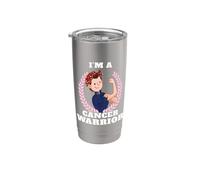 Cancer Warrior Brave Fighter Strength Survivor Vaso térmico de acero inoxidable de doble pared