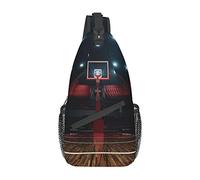 Cancha de Baloncesto Sling Backpack Pecho Crossbody Bag Casual Daypack para Hombres y Mujeres