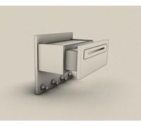 CANCHIC Organizador inteligente de entrada con luz de sensor de movimiento y ranura oculta para correo, consola flotante de núcleo de madera maciza con 4 ganchos anclados en latón resistente, casa de