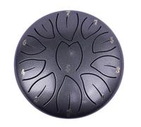 Canción de cuna natural: tambor de lluvia de chakras de 6" con 11 tonos for momentos tranquilos al aire libre(Black)