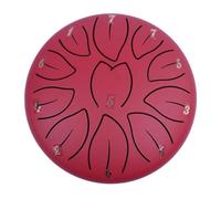 Canción de cuna natural: tambor de lluvia de chakras de 6" con 11 tonos for momentos tranquilos al aire libre(Red)